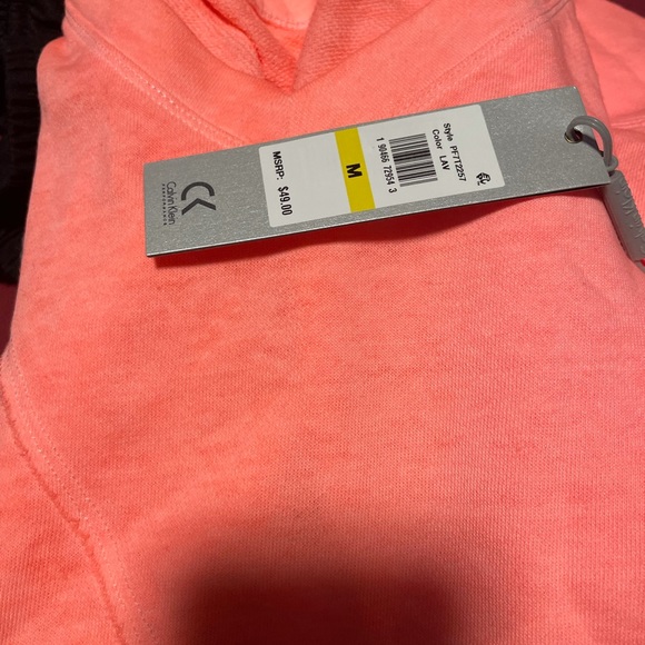 Calvin Klein Women Performance Asymmetrical Hem Active Top Lava Size Medium $49 - Picture 2 of 5